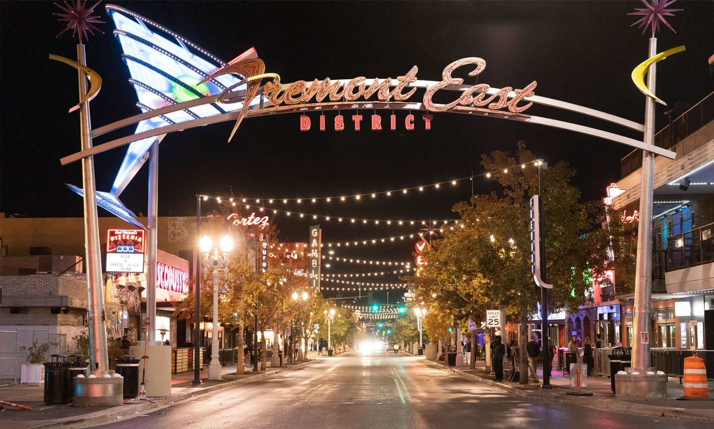 Downtown Las Vegas at night