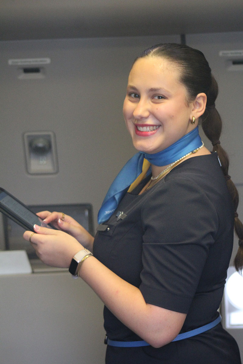 Cabin Manager Emilia from Discover Airlines