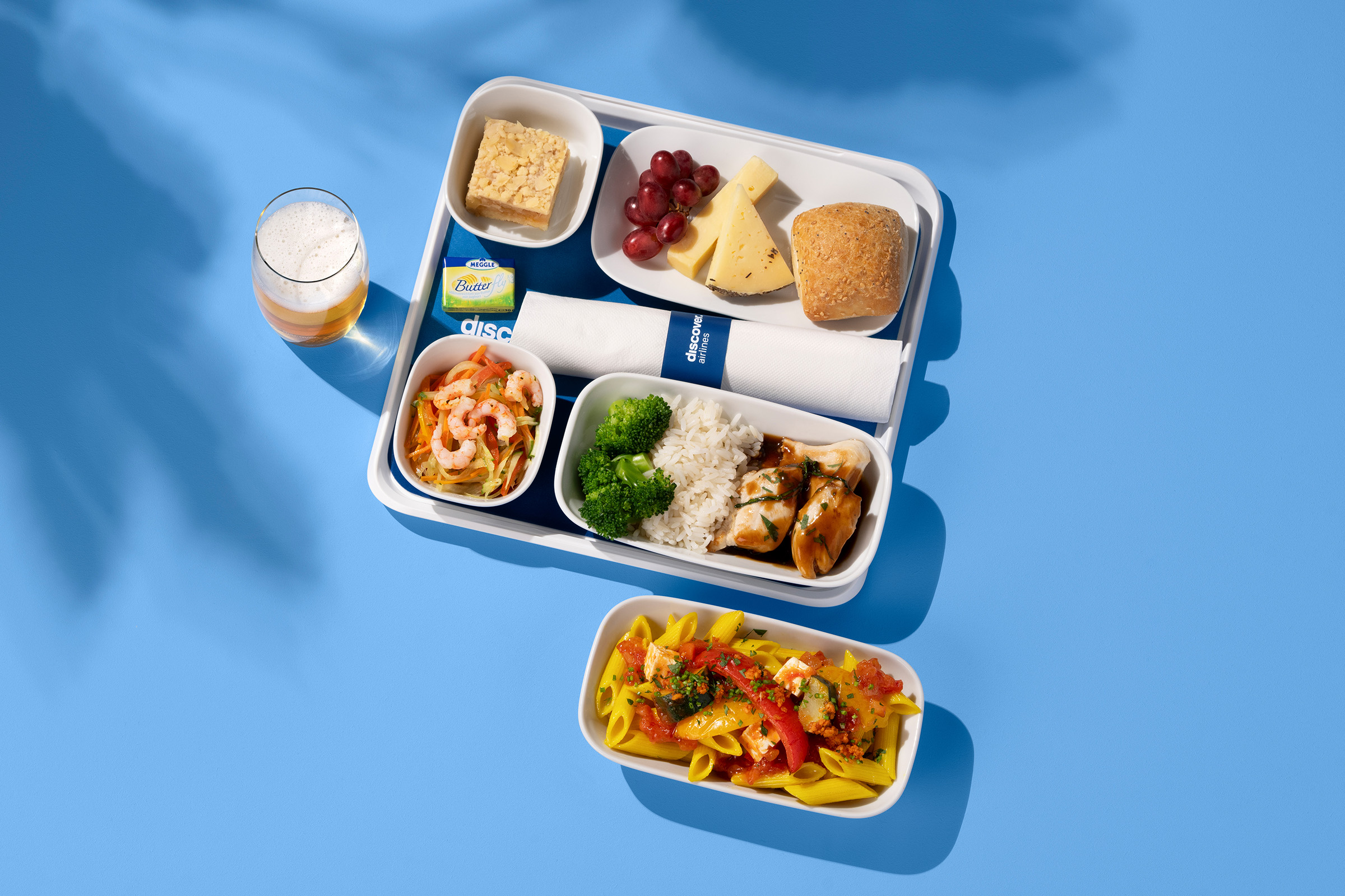 Premium Economy Class meal on long-haul flights