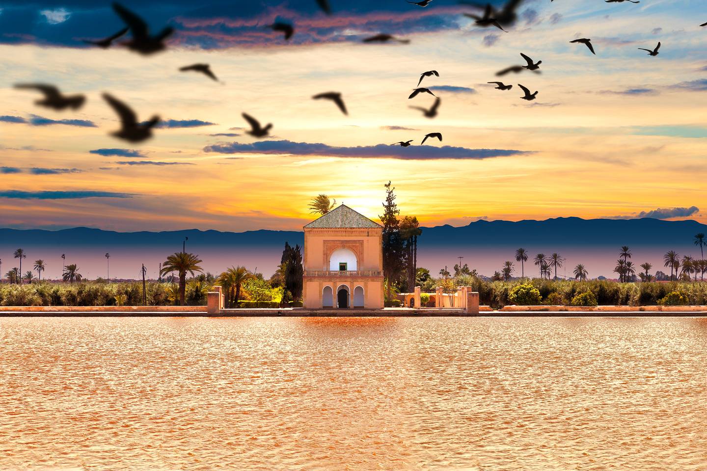 Sunset over the Atlas Mountains