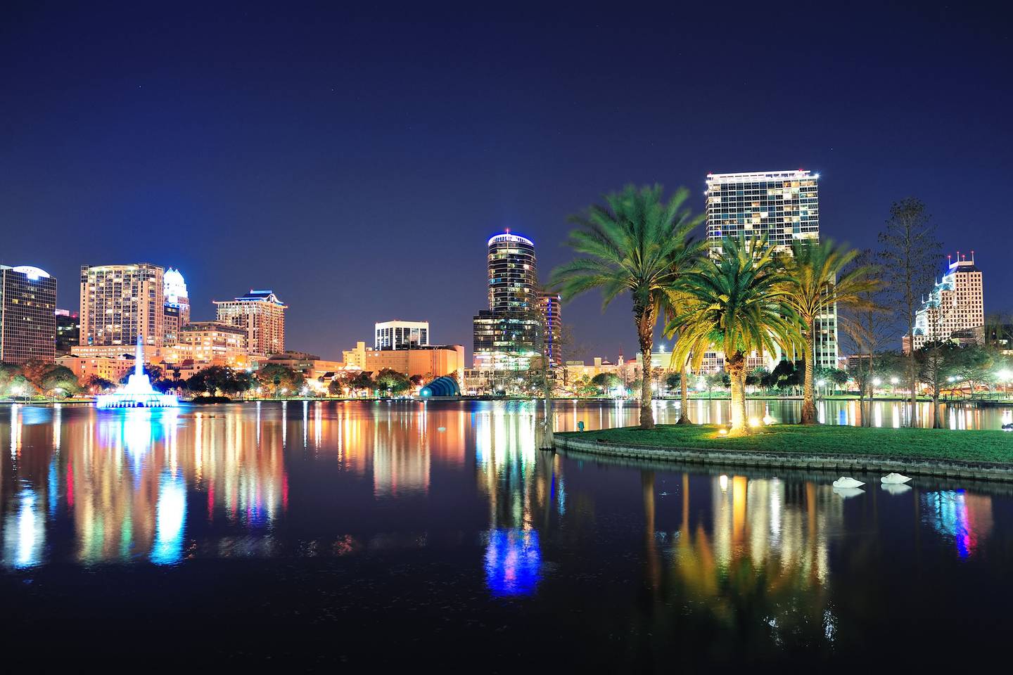 View of Orlando by night