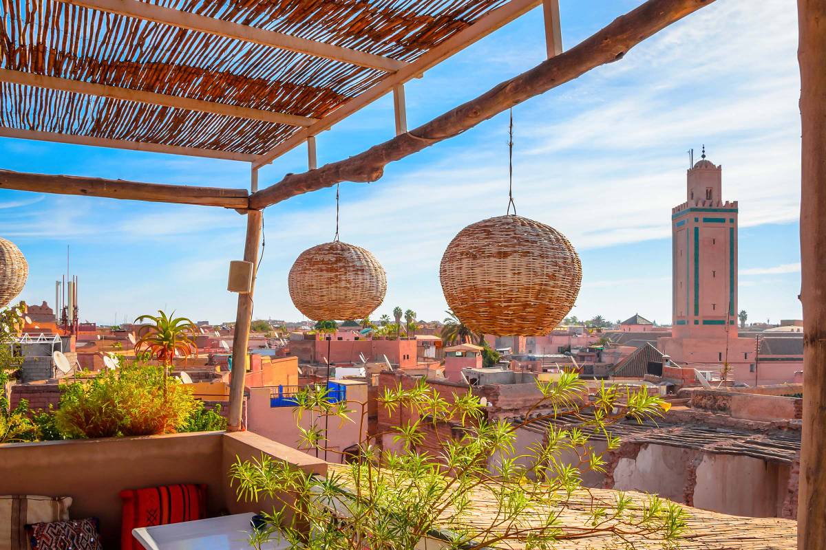 Terrace with a view of Marrakech