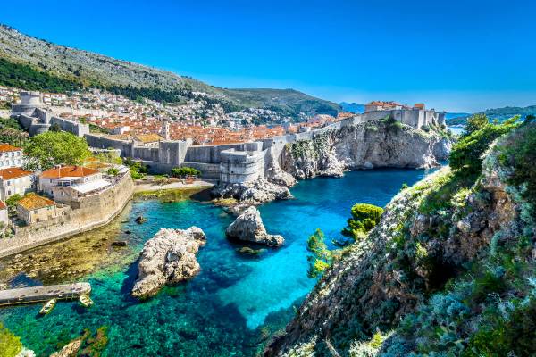 Blick auf Bucht vor Dubrovnik