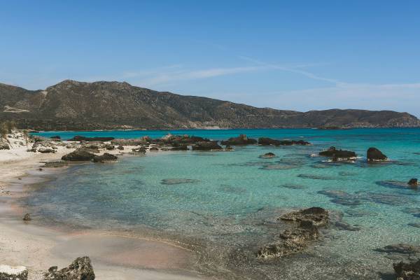 Blauer Elafonisi Strand auf Kreta