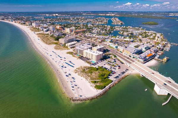 Blick auf  Madeira Beach in der Nähe von Tampa