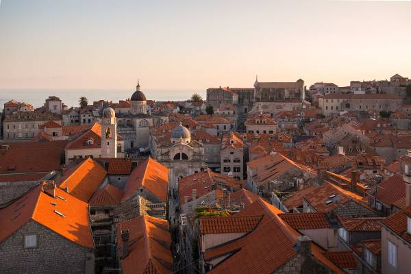 View of the old town centre of Dubrovnik