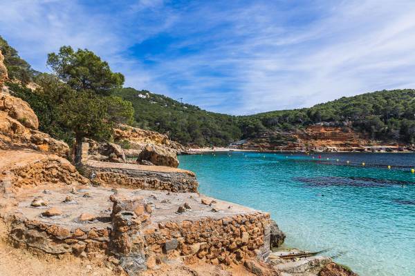 Cala Salada natural beach on Ibiza