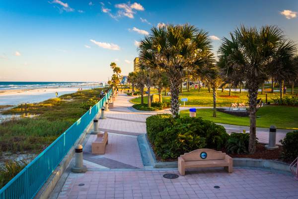 Promenade on the beach at Daytona Beach in Orlando