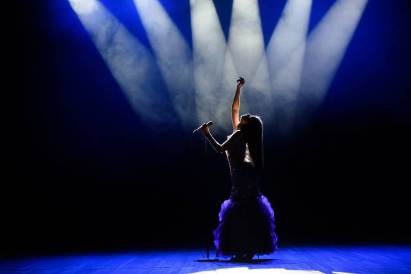 Singing woman at Dr. Phil's Center of Performing Arts in Orlando