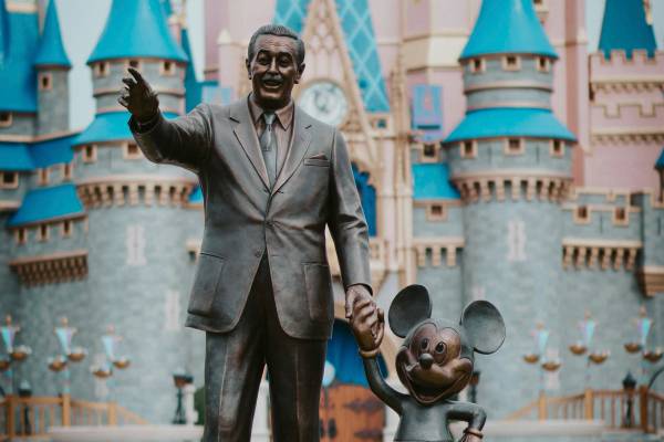 Walt Disney and Mickey figure at Disney World Orlando